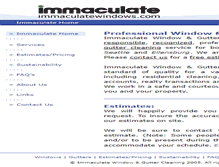 Tablet Screenshot of immaculatewindows.com